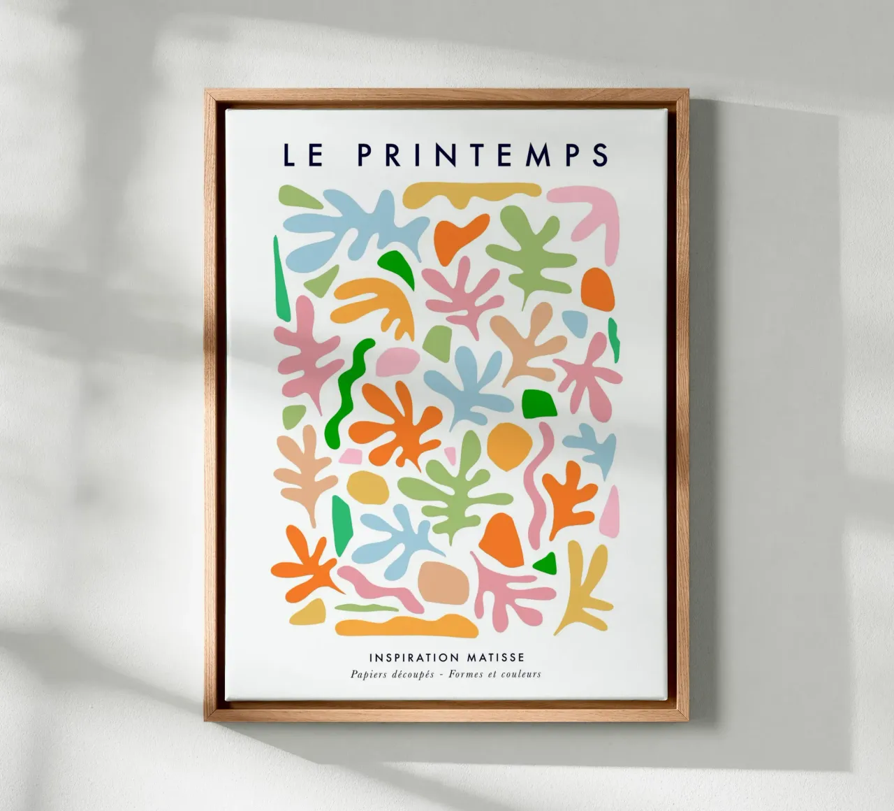 Le Printemps - Matisse uitsnijdingen Lente Natuur collage canvas met Baklijst van Dominique Vari