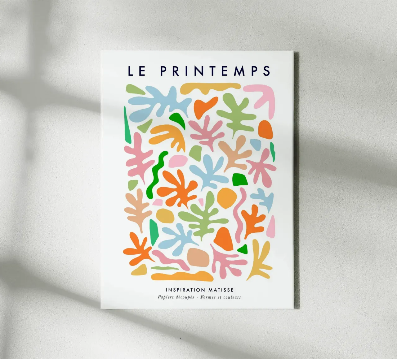 Le Printemps - Matisse uitsnijdingen Lente Natuur collage canvas met Baklijst van Dominique Vari
