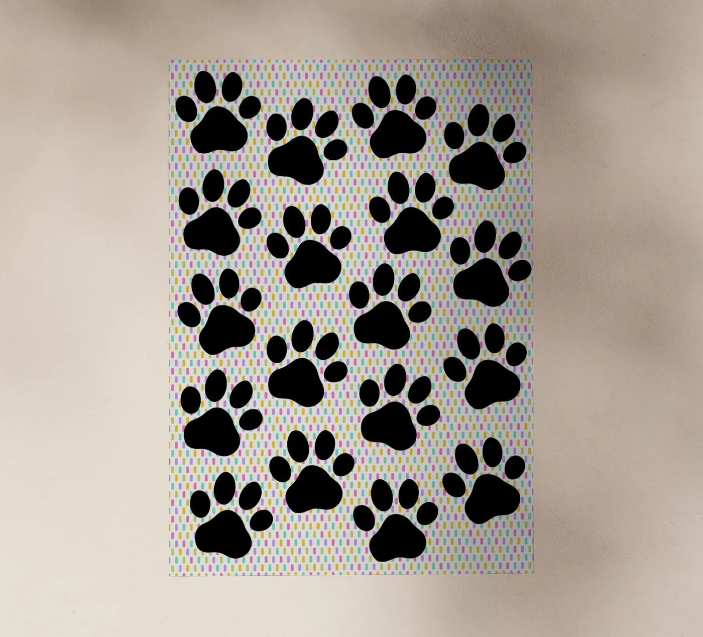 Cute paws pattern pellicola backlit da Happypatterns
