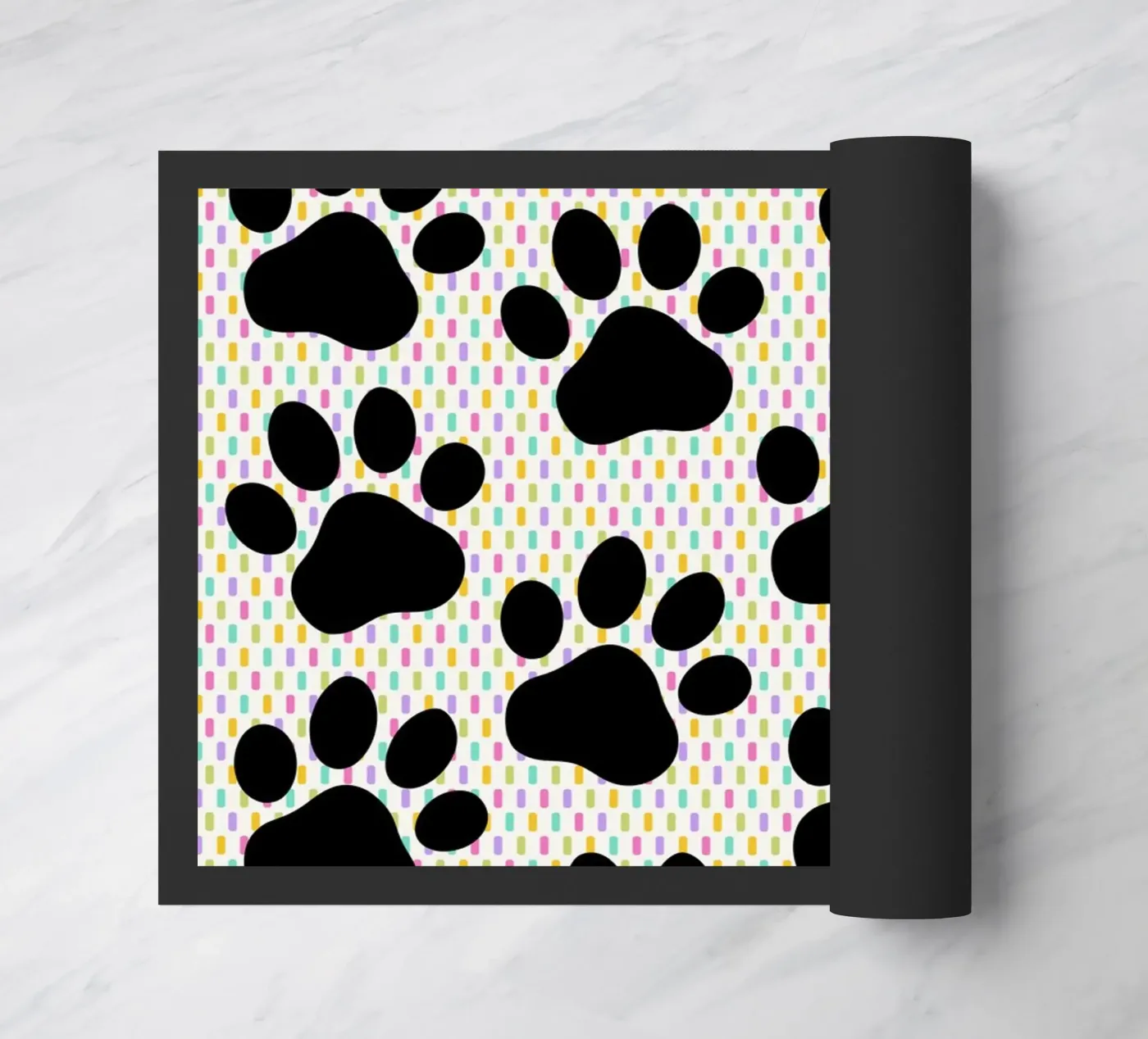 Cute paws pattern Fußmatte von Happypatterns