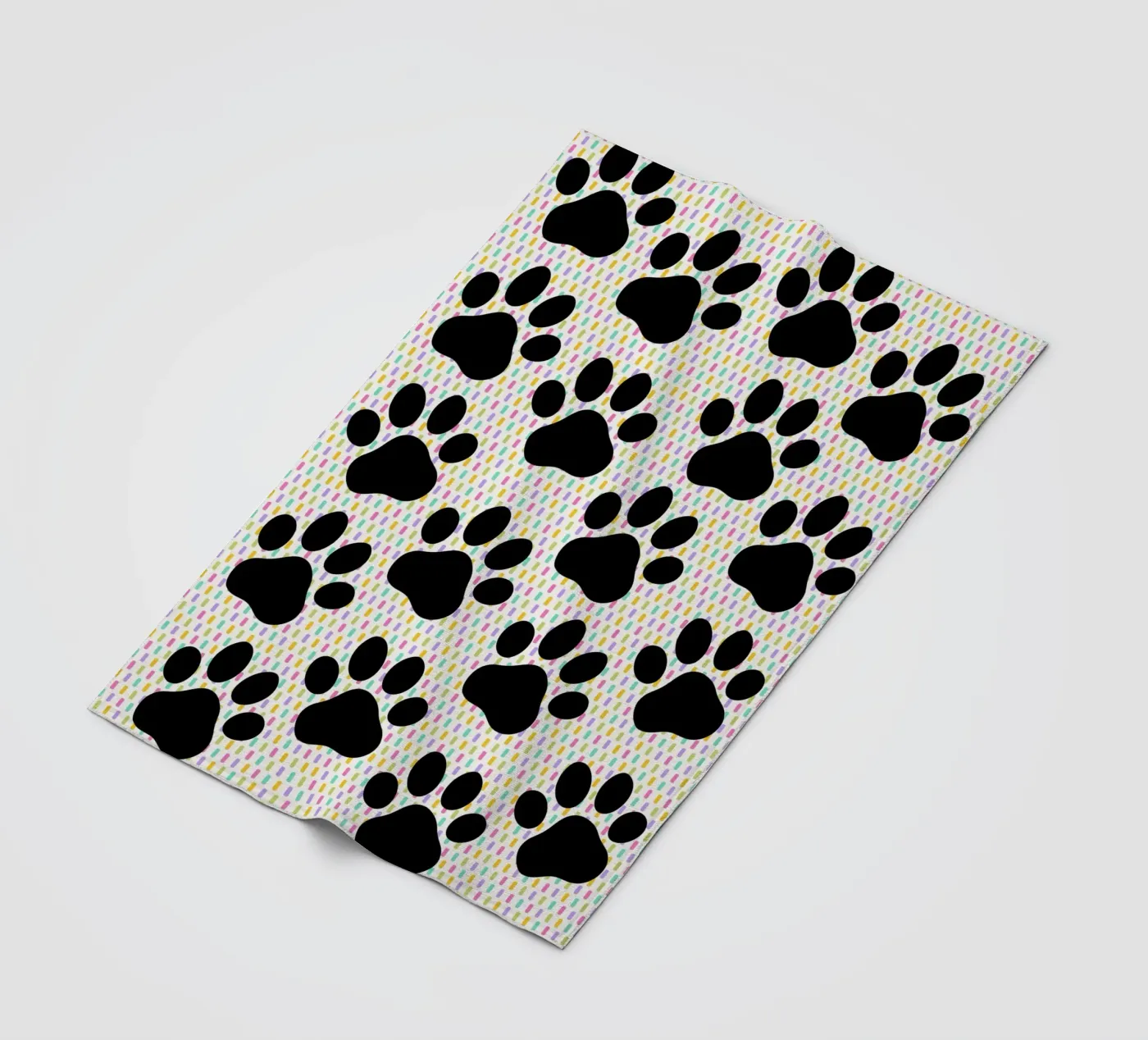 Cute paws pattern Fleecedecke von Happypatterns