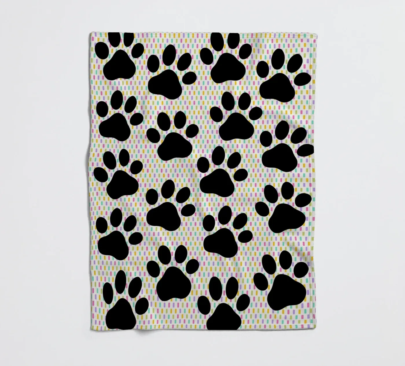Cute paws pattern Fleecedecke von Happypatterns