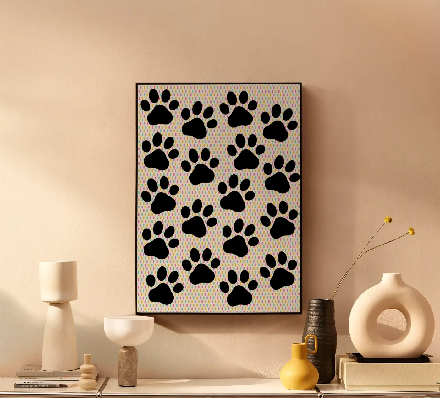 Cute paws pattern plexiglas de Happypatterns