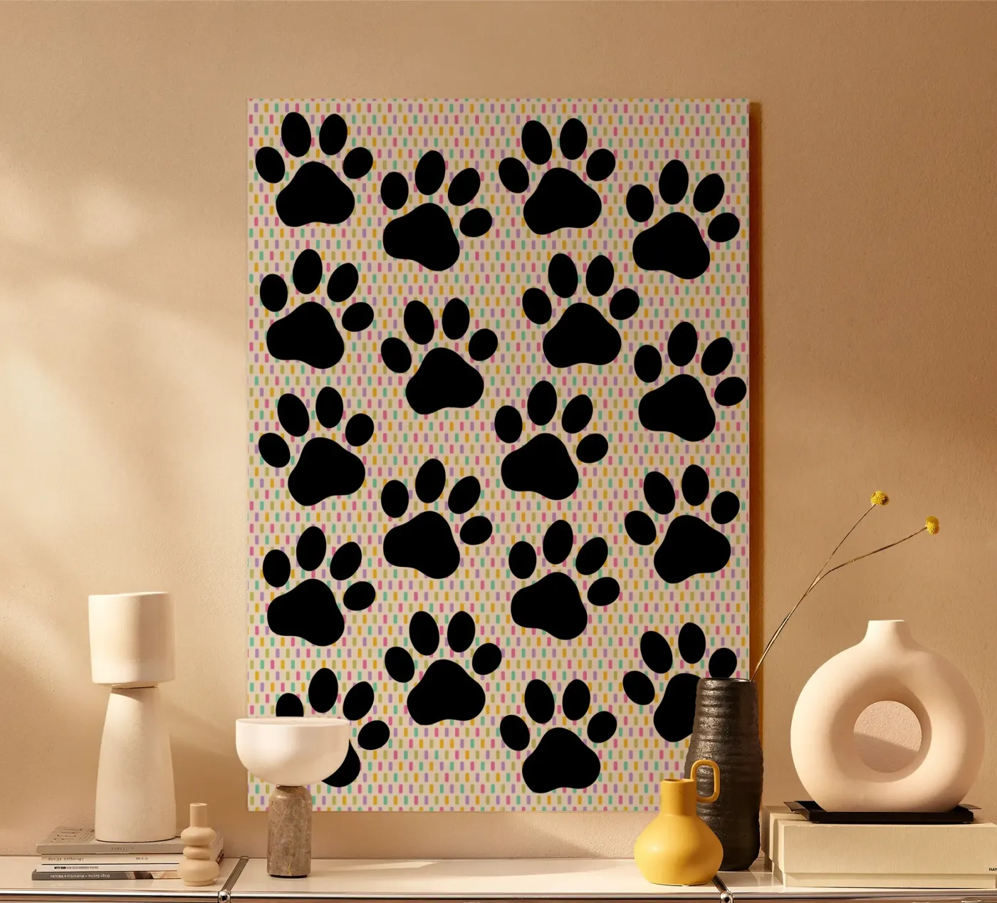 Cute paws pattern forex plate by Happypatterns