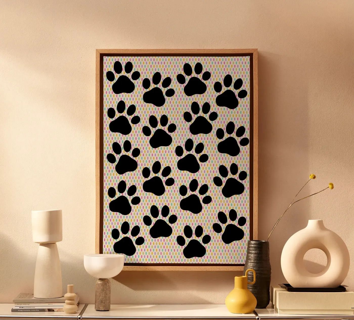 Cute paws pattern tela da Happypatterns