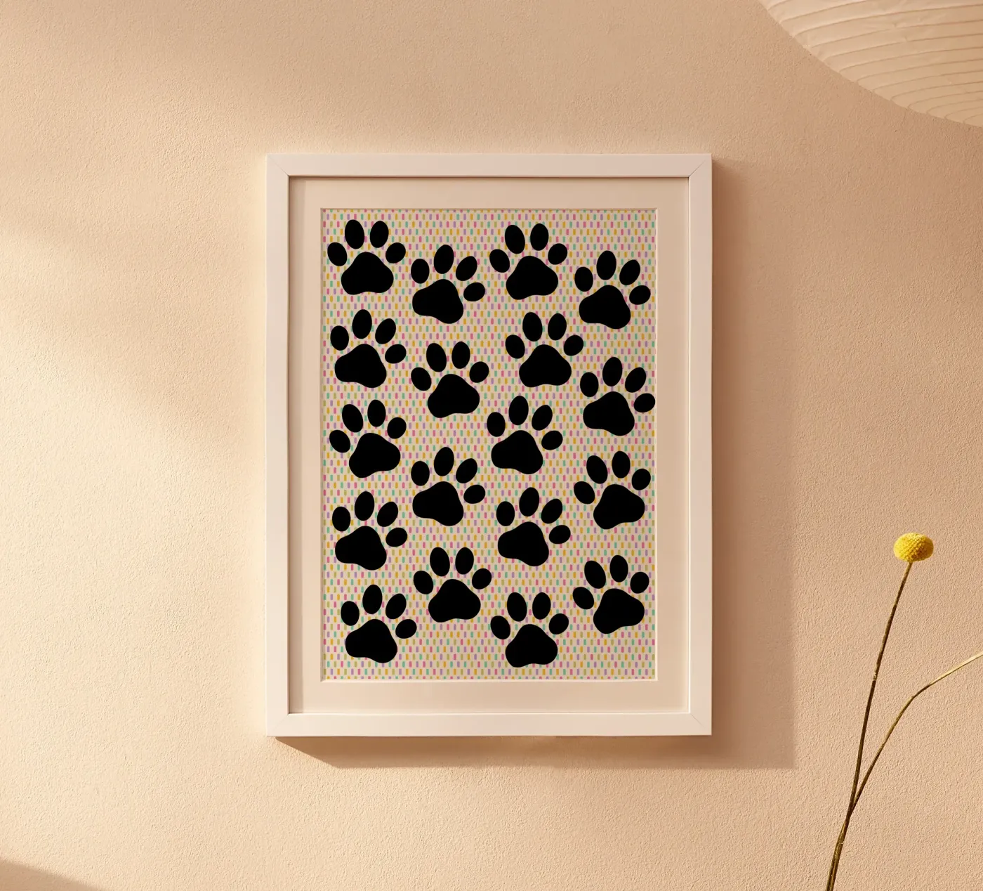 Cute paws pattern Poster von Happypatterns
