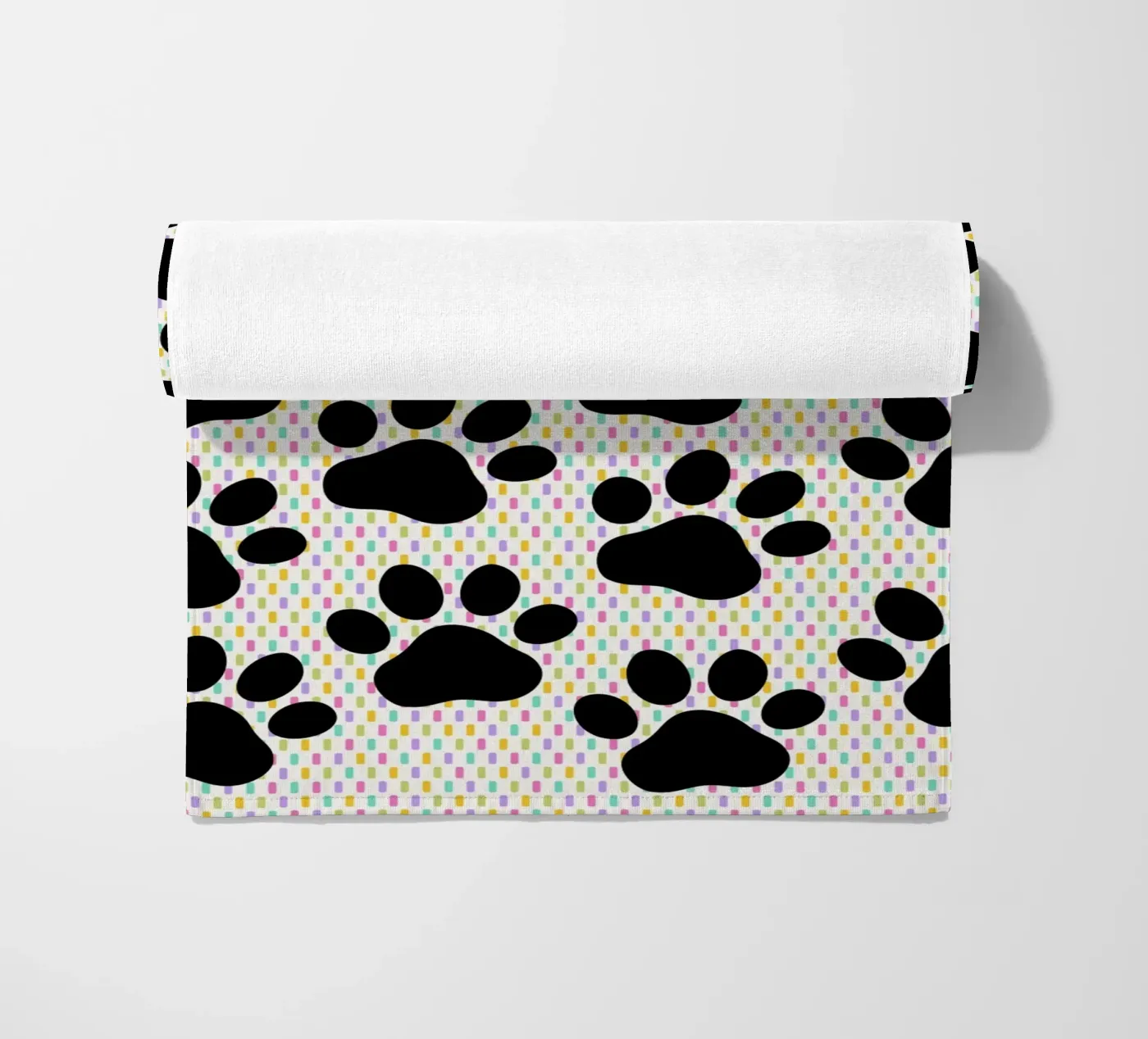 Cute paws pattern telo mare da Happypatterns