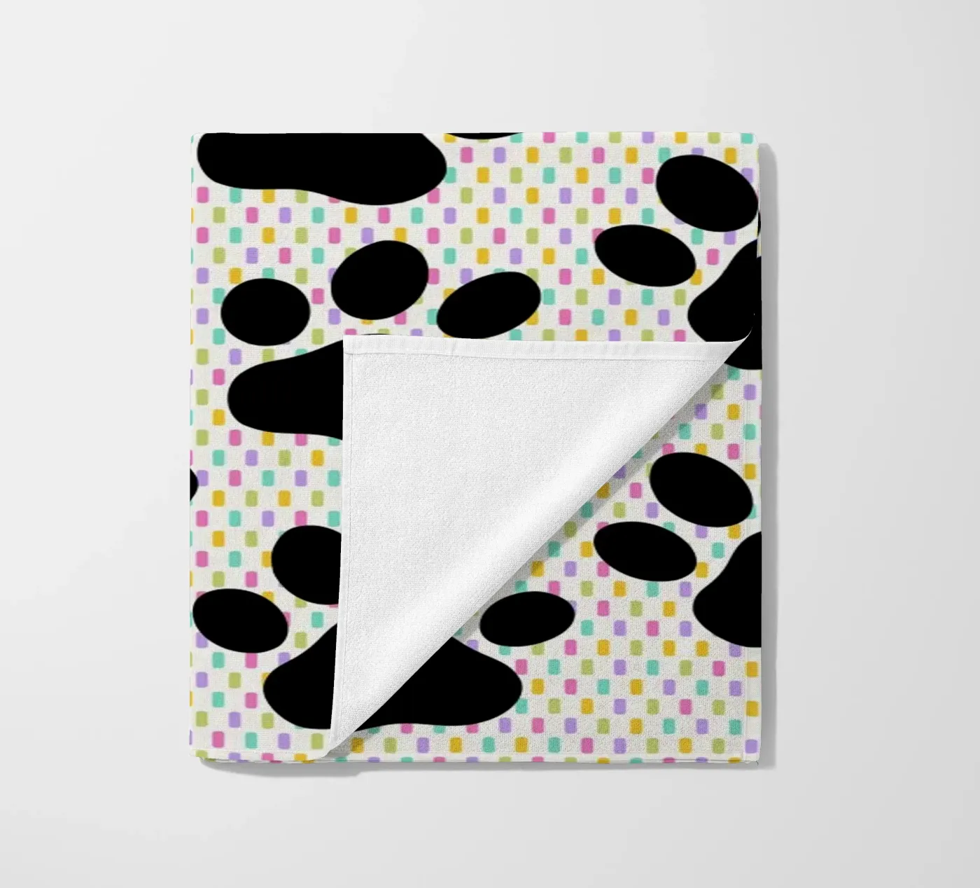 Cute paws pattern beach towel by Happypatterns