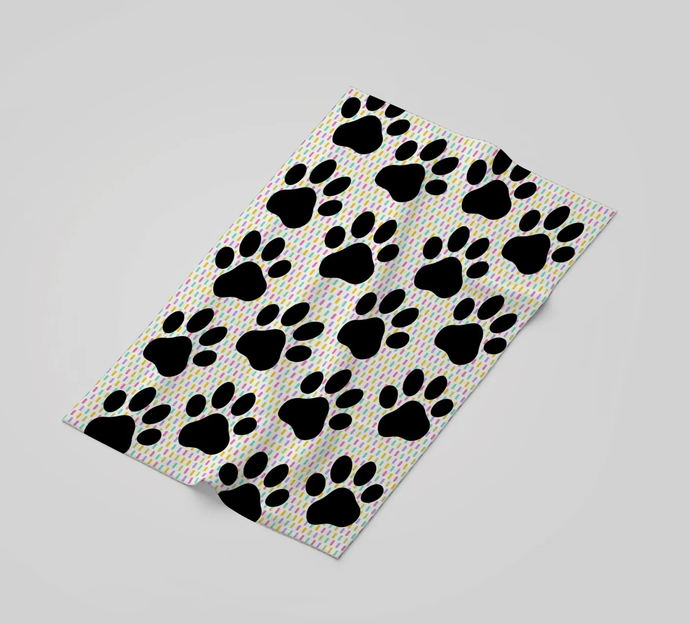 Cute paws pattern beach towel by Happypatterns