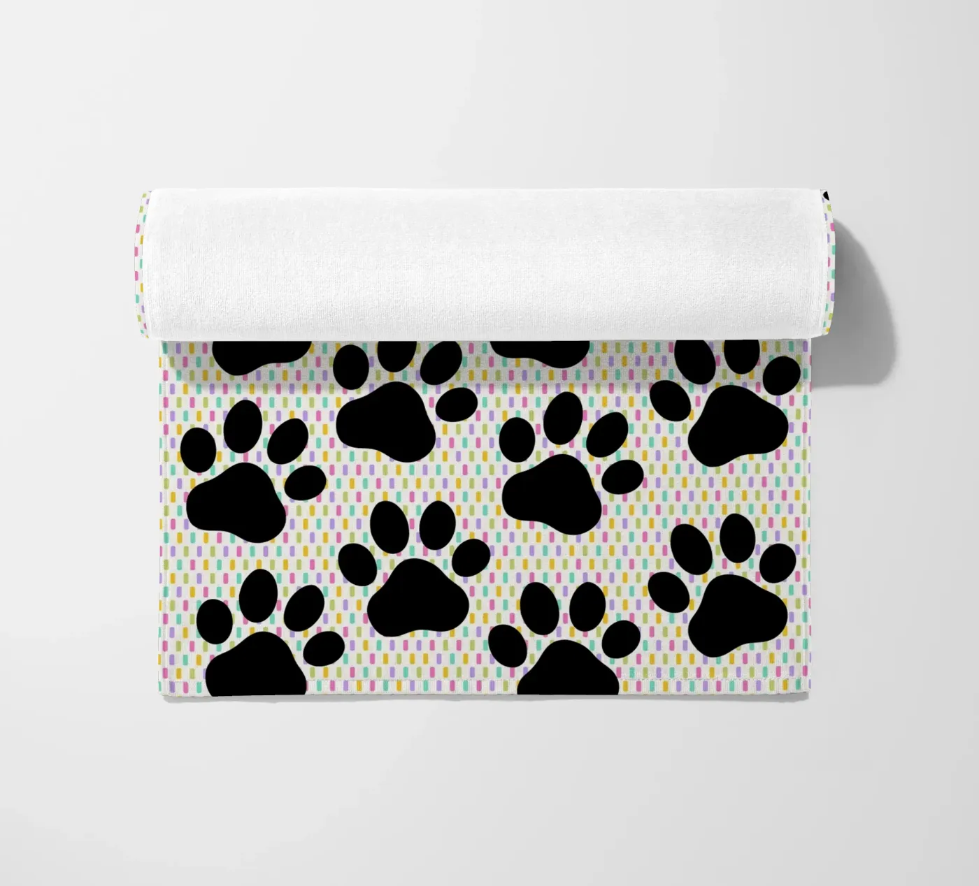 Cute paws pattern telo mare da Happypatterns