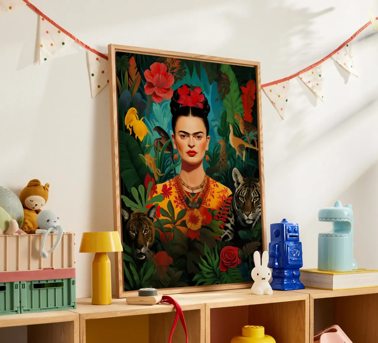 Frida Kahlo nella giungla di Rousseau plexiglass da Autofocus