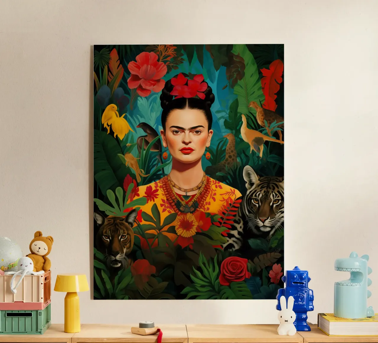 Frida Kahlo nella giungla di Rousseau plexiglass da Autofocus