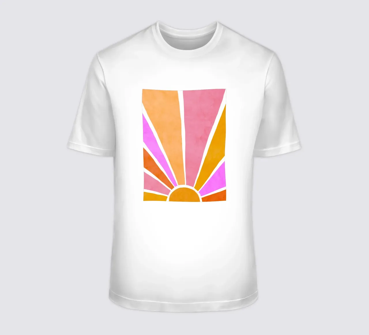 Rise and Shine - Alba retrò arancione e rosa t-shirt da Dominique Vari