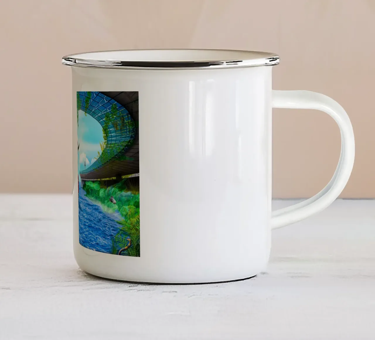 Berlino sott'acqua tazza in smalto da JOWW_items