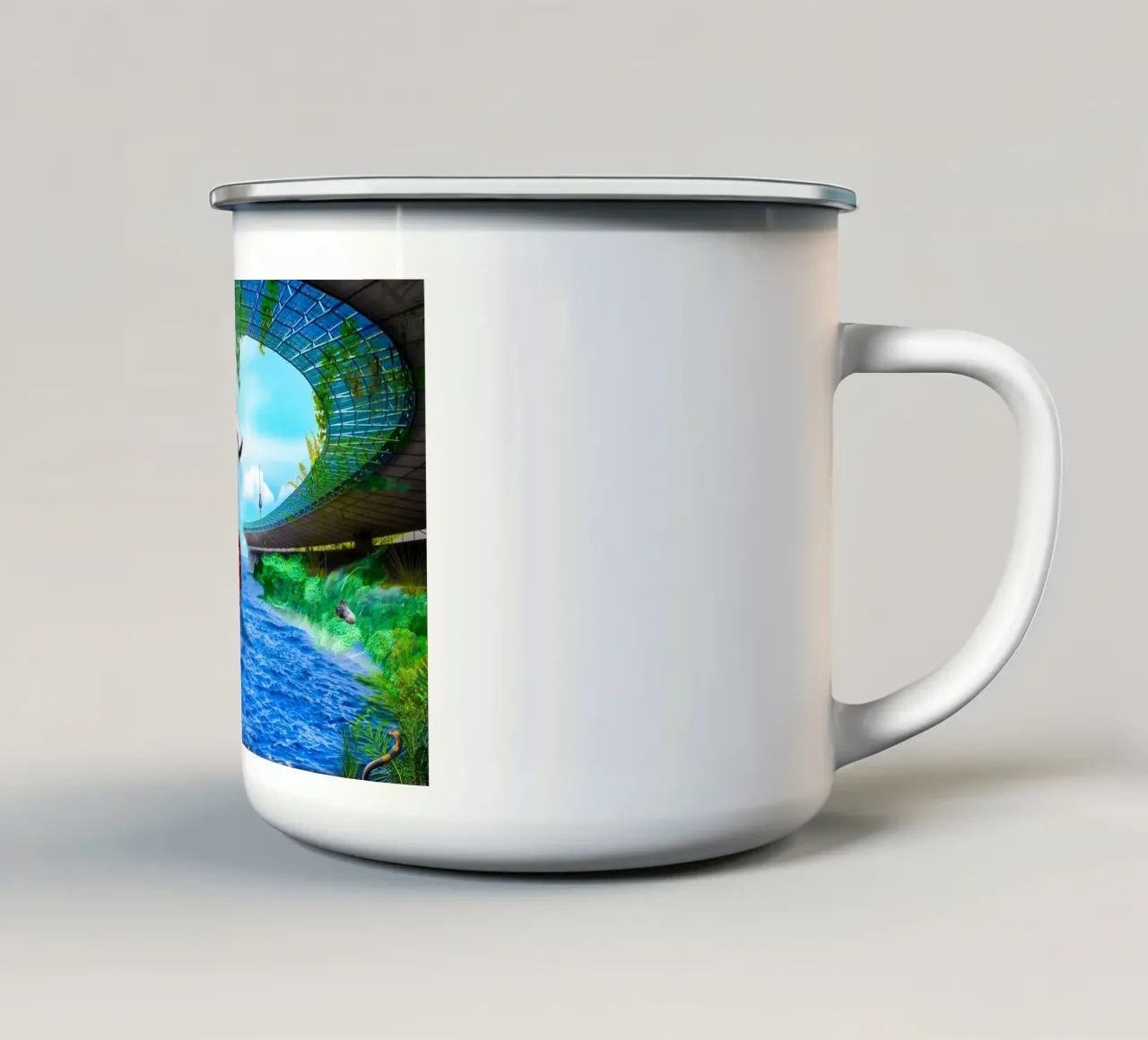 Berlino sott'acqua tazza in smalto da JOWW_items