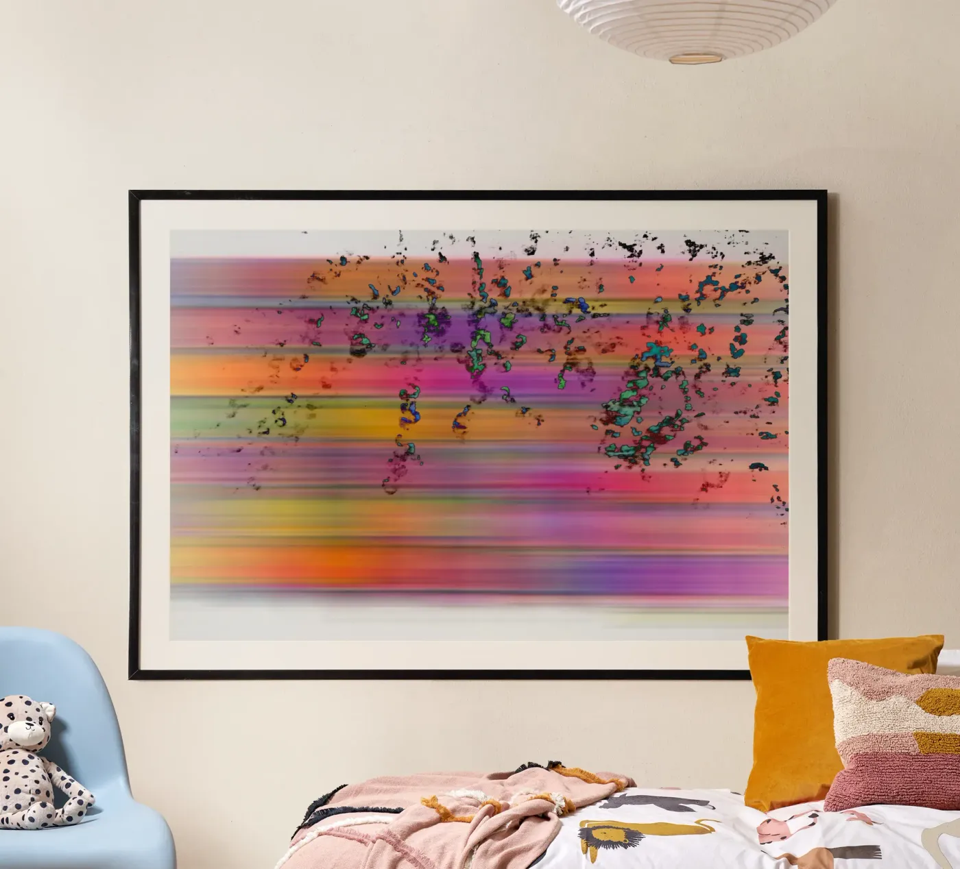 Rainbow and splashes poster by Teresa André