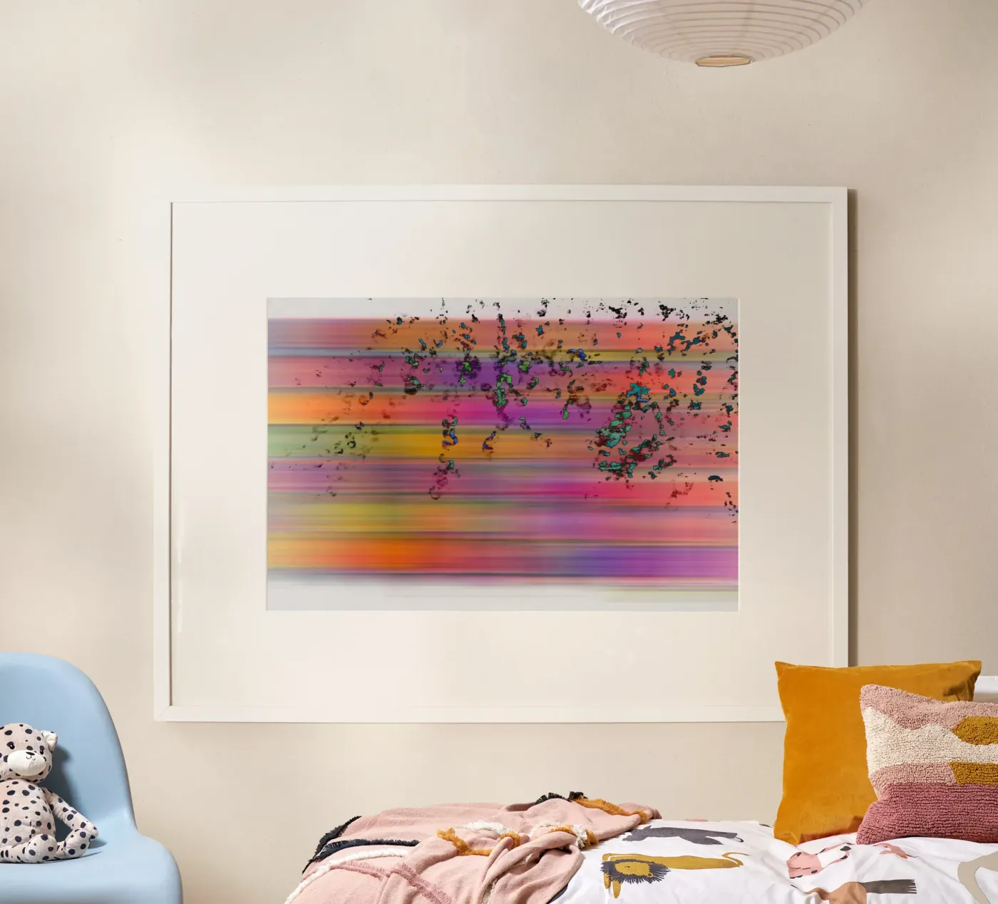 Rainbow and splashes poster by Teresa André