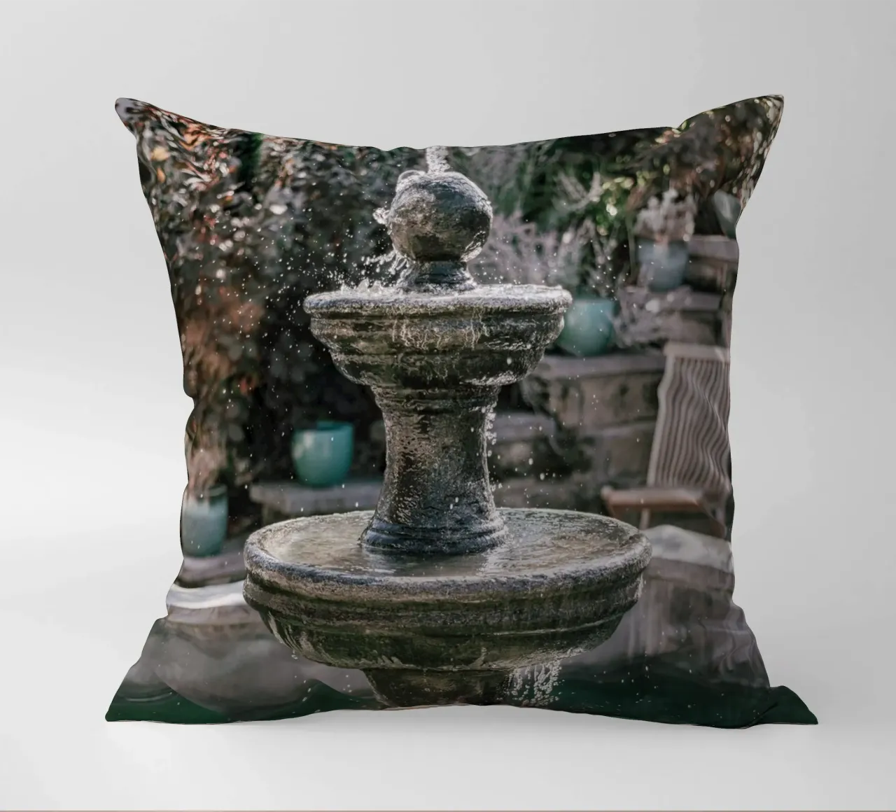 Nostalgia della fontana cuscino da Carinaprint