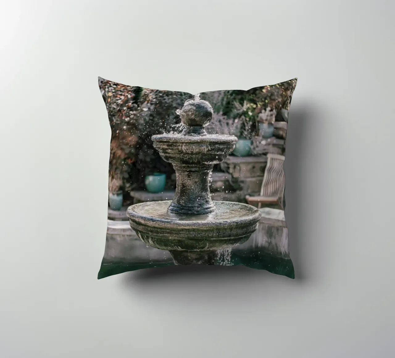 Nostalgia della fontana cuscino da Carinaprint