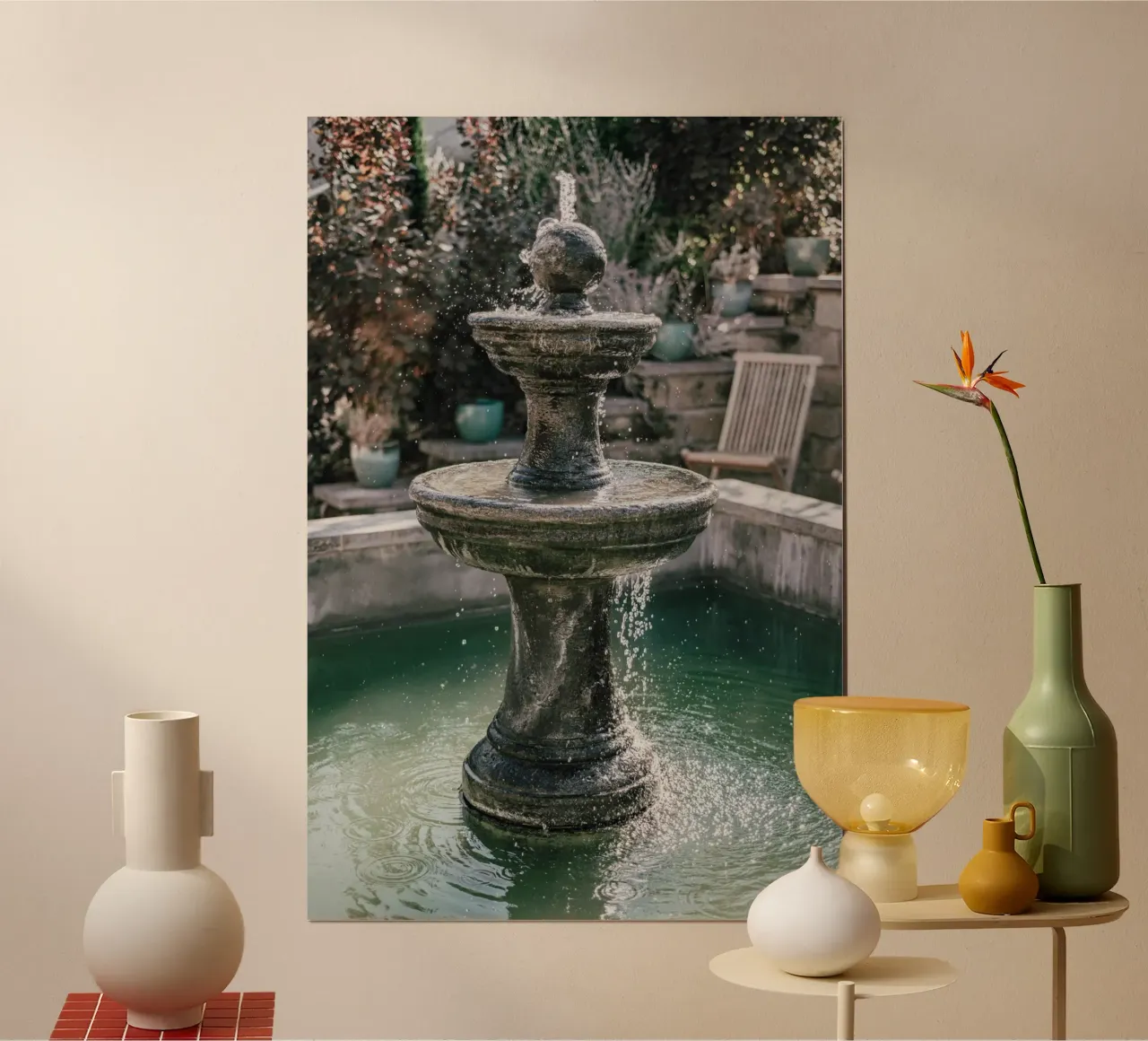 Nostalgia della fontana poster da Carinaprint