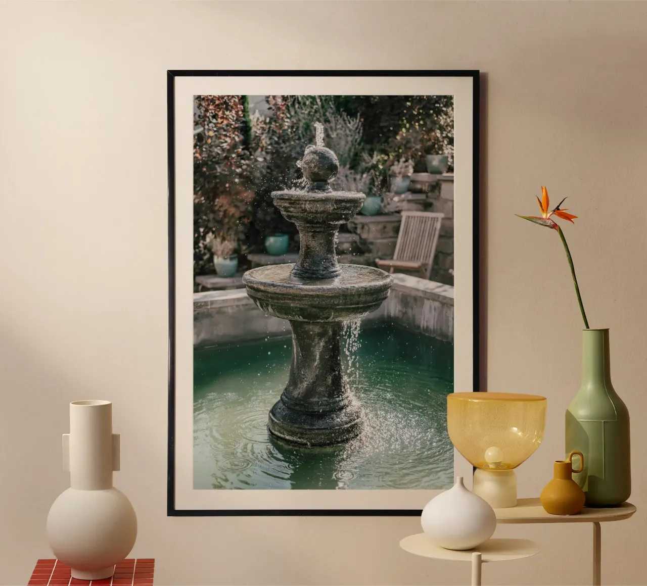 Nostalgia della fontana poster da Carinaprint