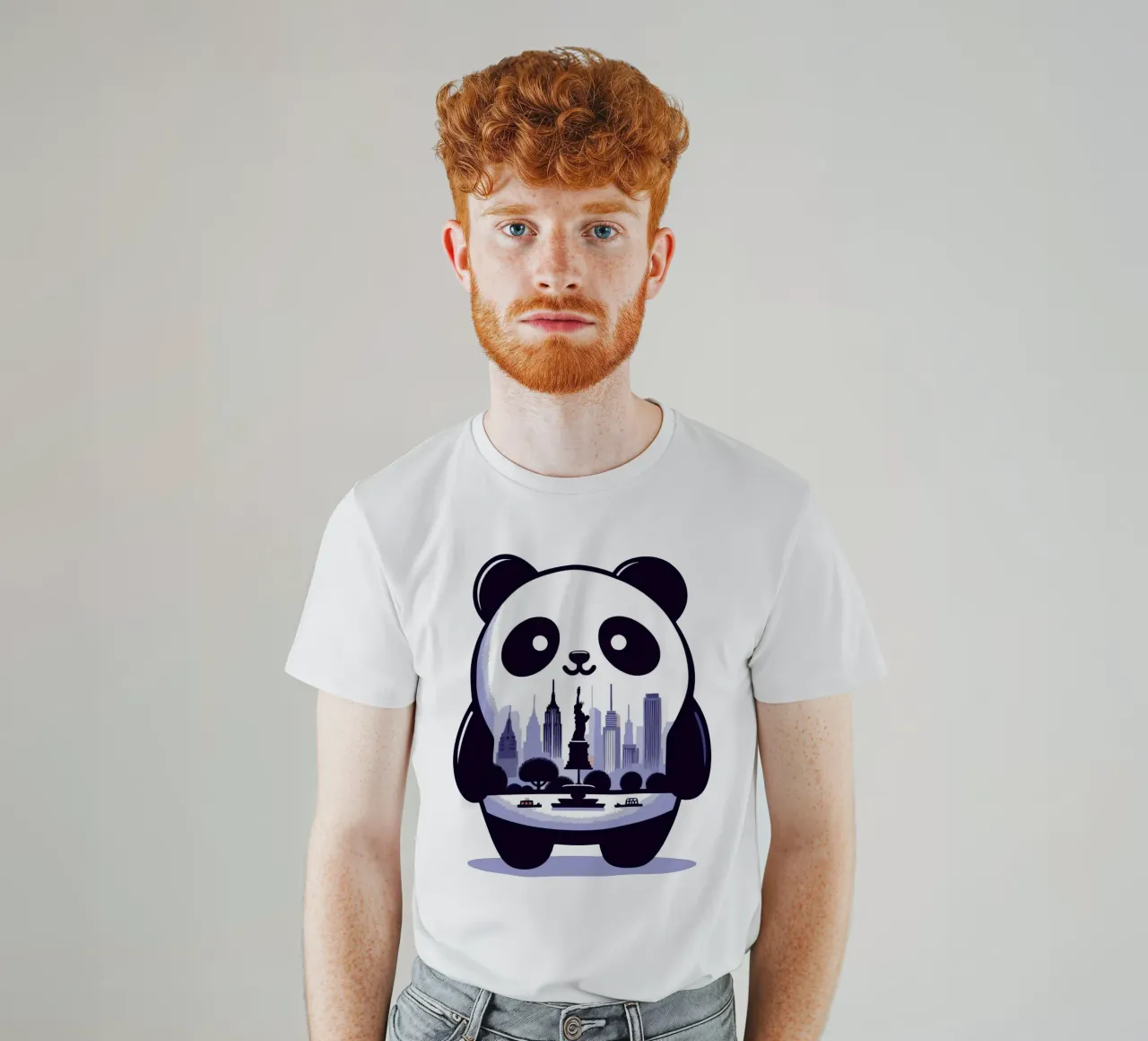 panda di città t-shirt da artdesign1985