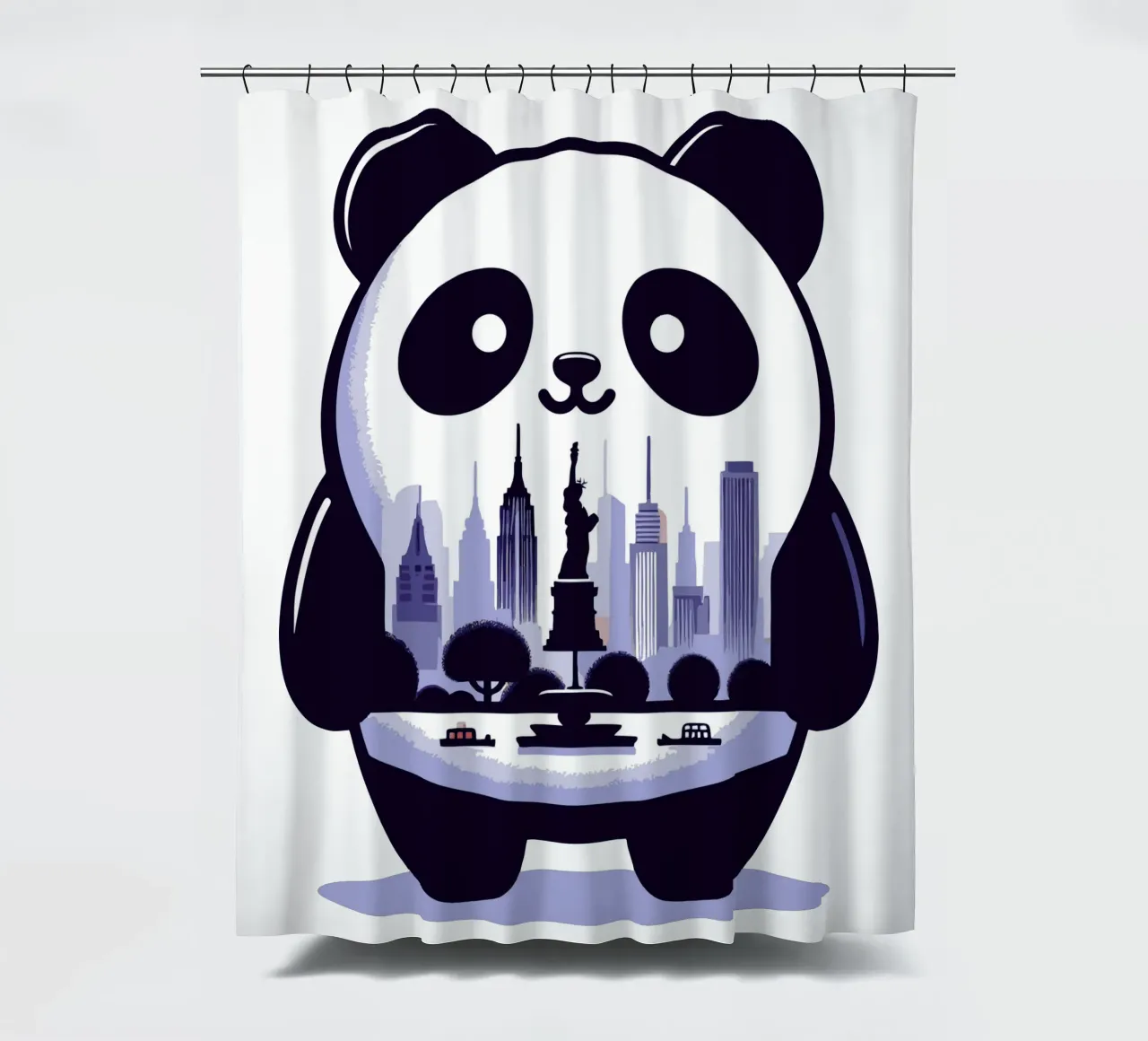 panda di città tenda da doccia da artdesign1985