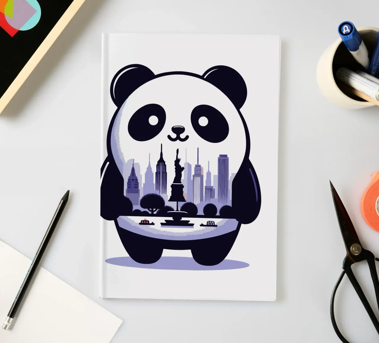city panda notebook by artdesign1985