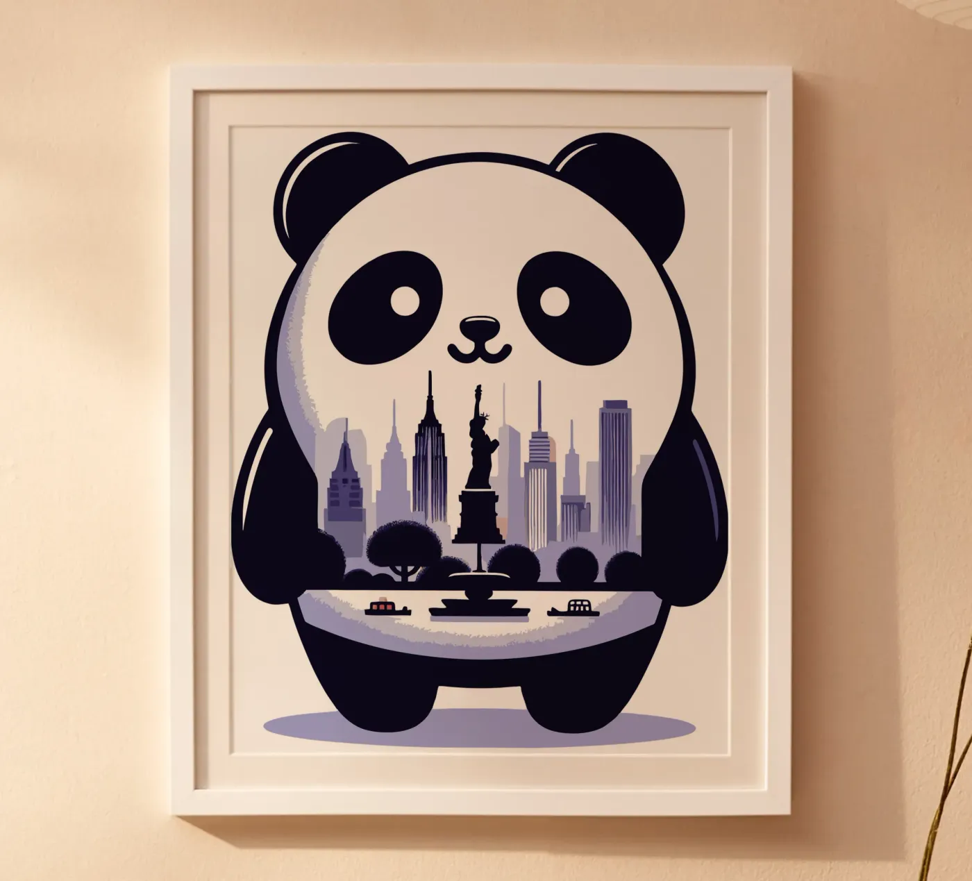 city panda poster van artdesign1985