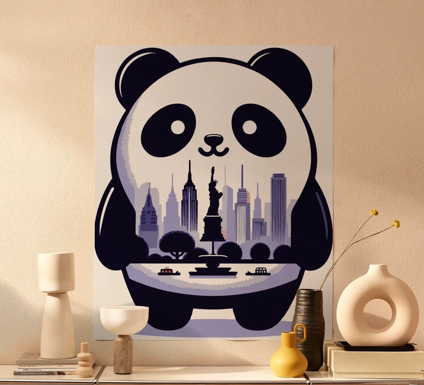 city panda poster van artdesign1985