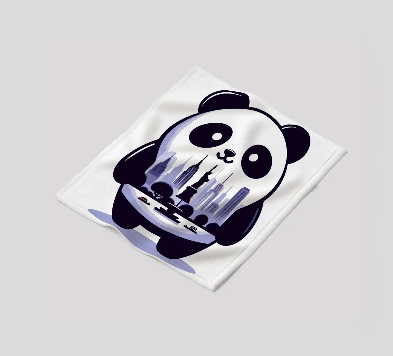 Stadtpanda Fleecedecke von artdesign1985