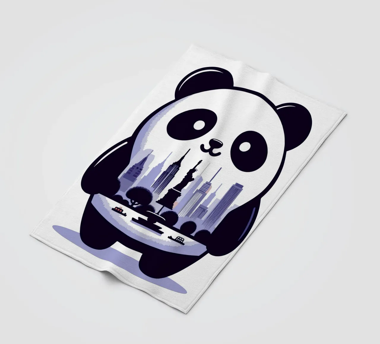 Stadtpanda Fleecedecke von artdesign1985