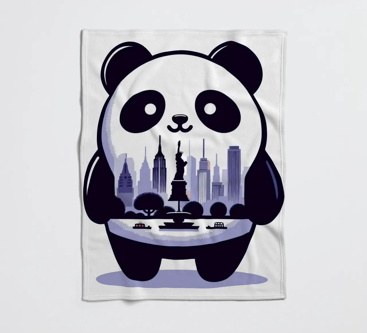 Stadtpanda Fleecedecke von artdesign1985