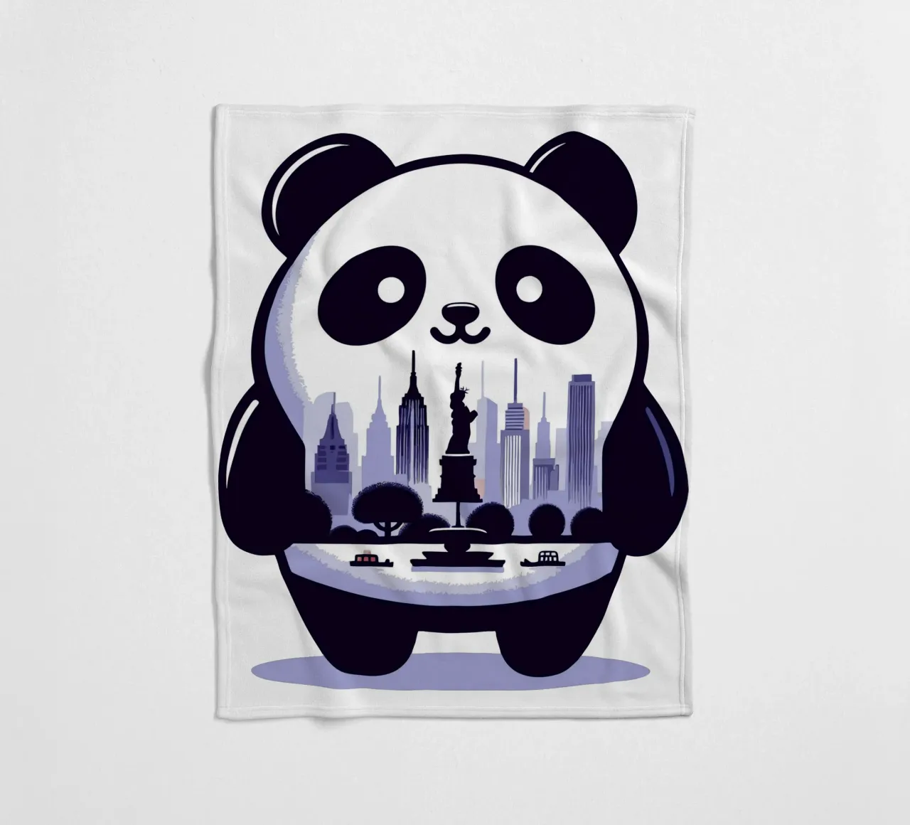 Stadtpanda Fleecedecke von artdesign1985