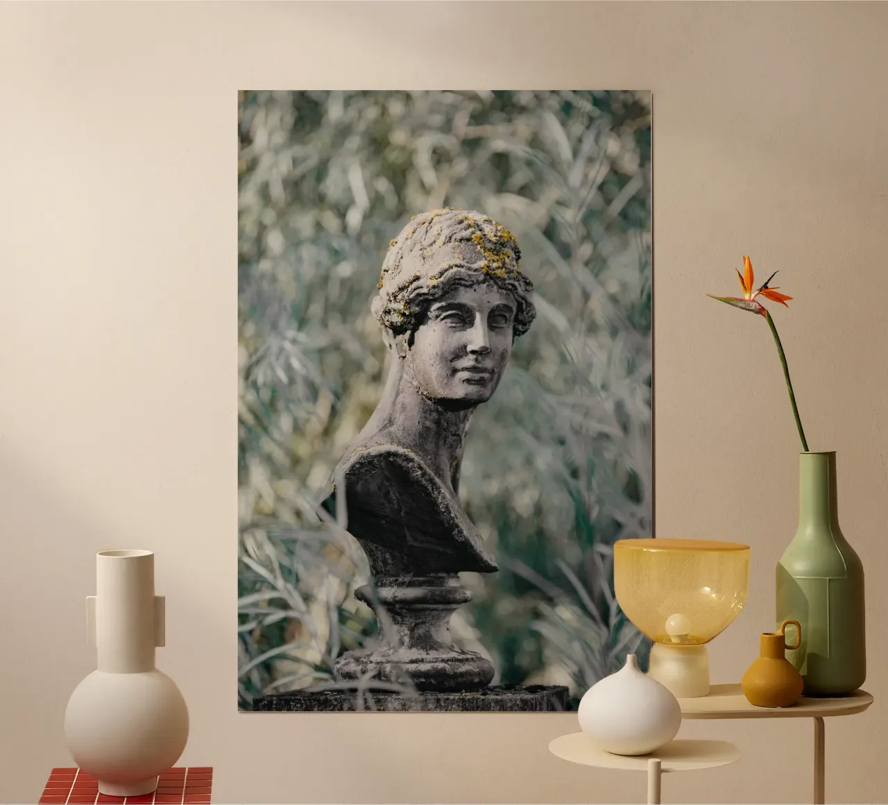 Nostalgica statua di pietra carta hahnemühle da Carinaprint