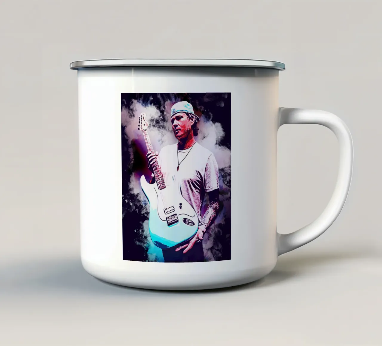 Arte di Tom Delonge tazza in smalto da neonartroom