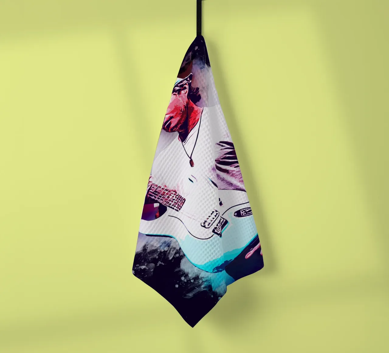 Art of Tom Delonge tea towel by neonartroom