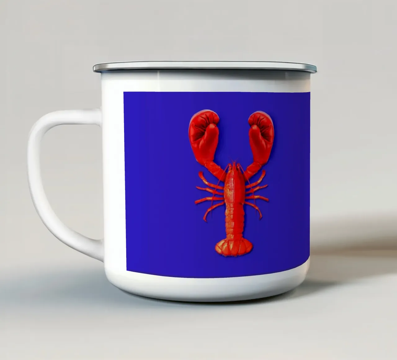 Lotta all'aragosta tazza in smalto da 360brain