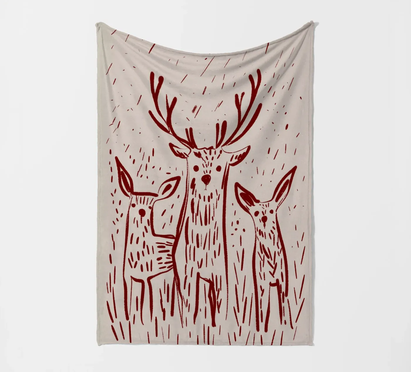 Three Deers Fleecedecke von treechild