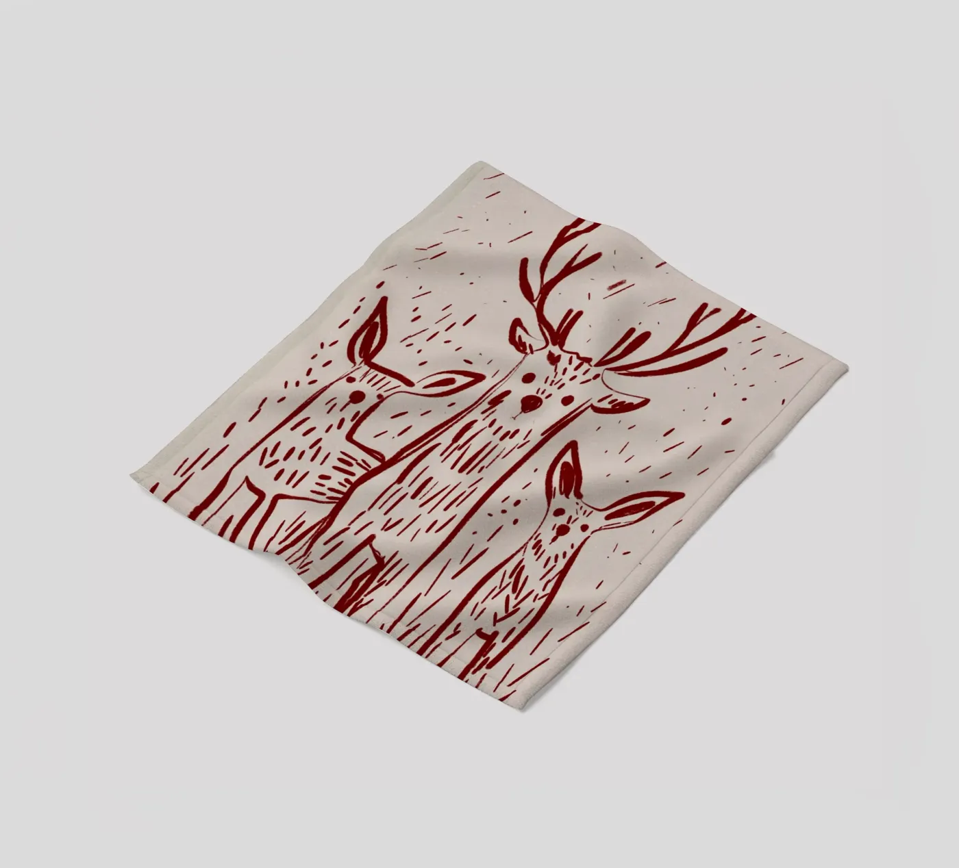 Three Deers fleece blanket by treechild
