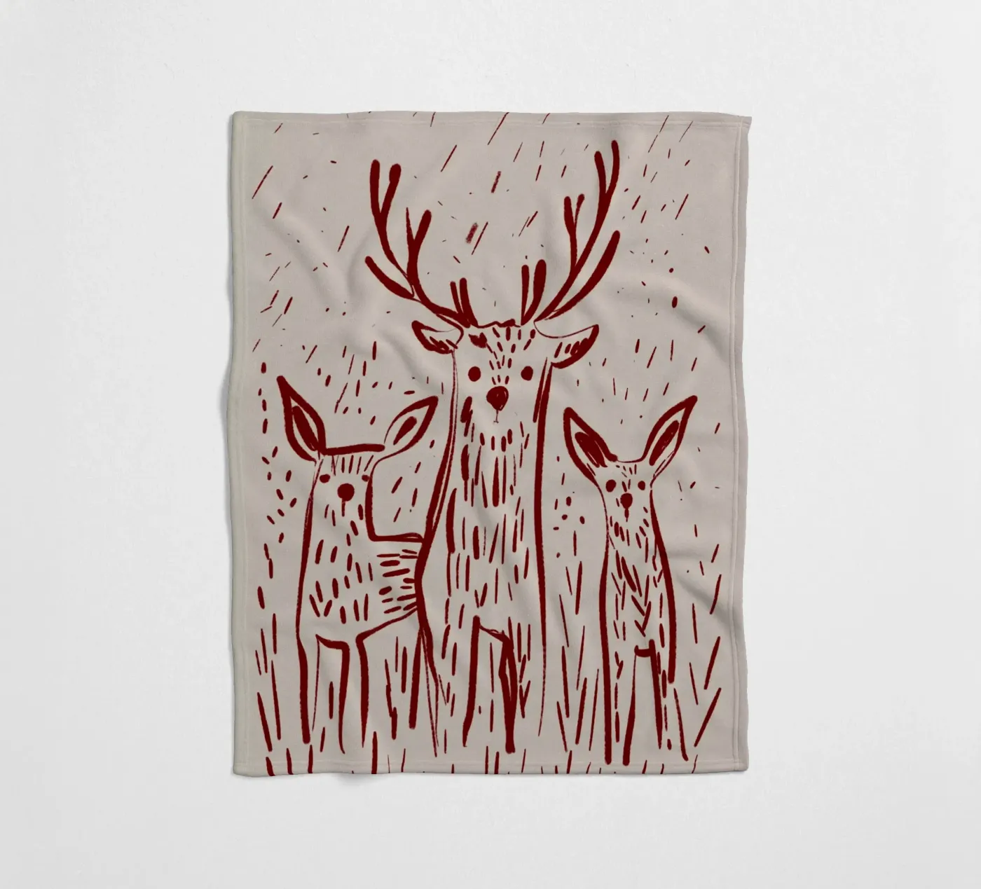 Three Deers Fleecedecke von treechild