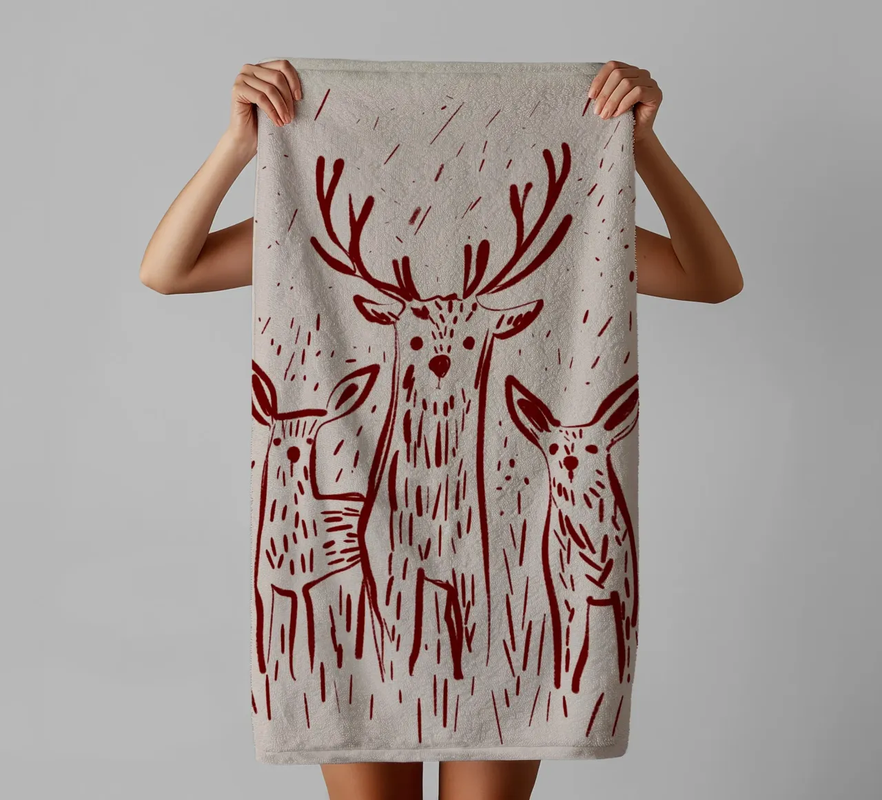 Three Deers asciugamano da bagno da treechild