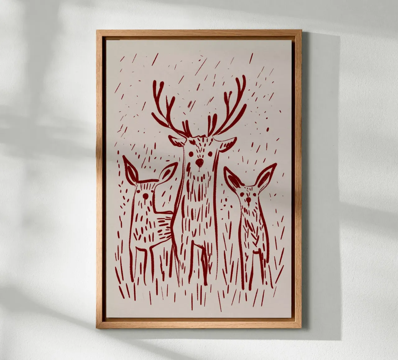 Three Deers canvas by treechild