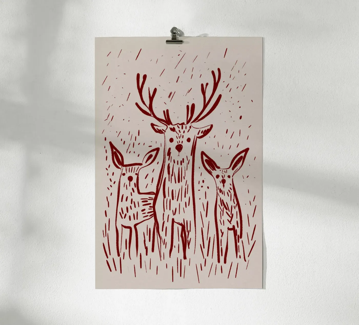 Three Deers poster by treechild