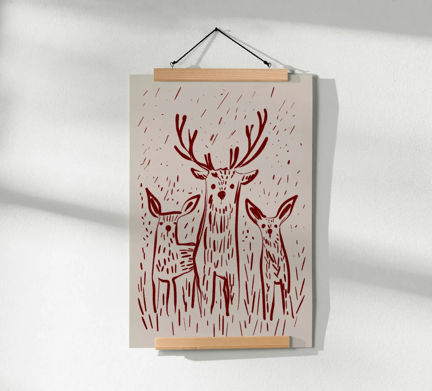 Three Deers poster by treechild