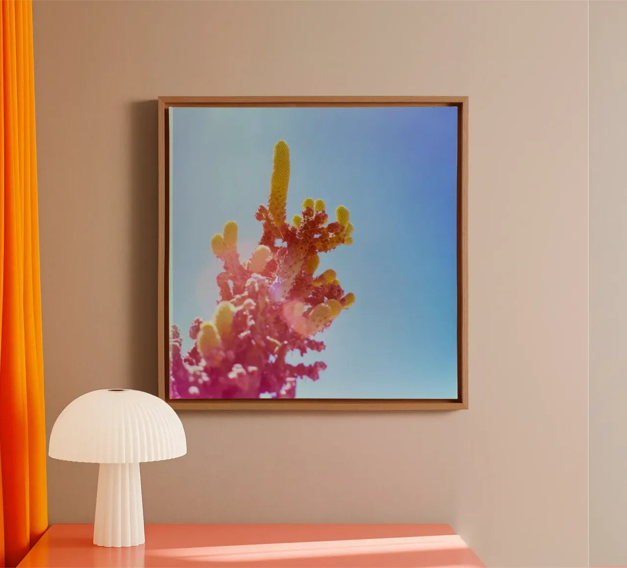75 tela con Cornice a cassetta da Pink California | Affiches & Posters