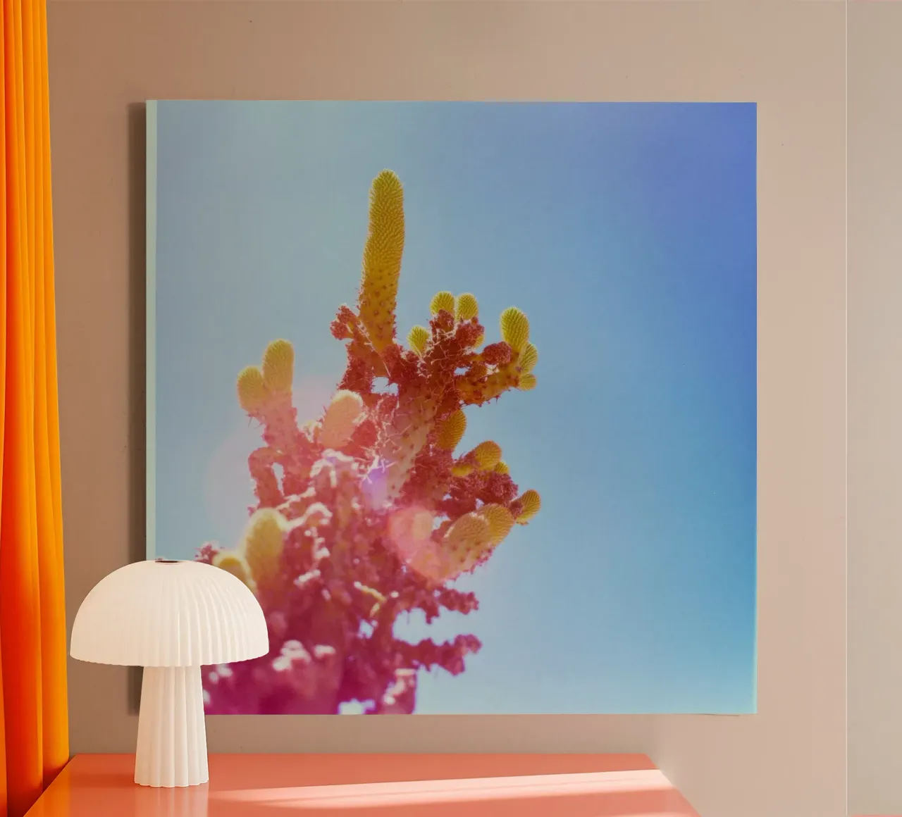 75 tela con Cornice a cassetta da Pink California | Affiches & Posters