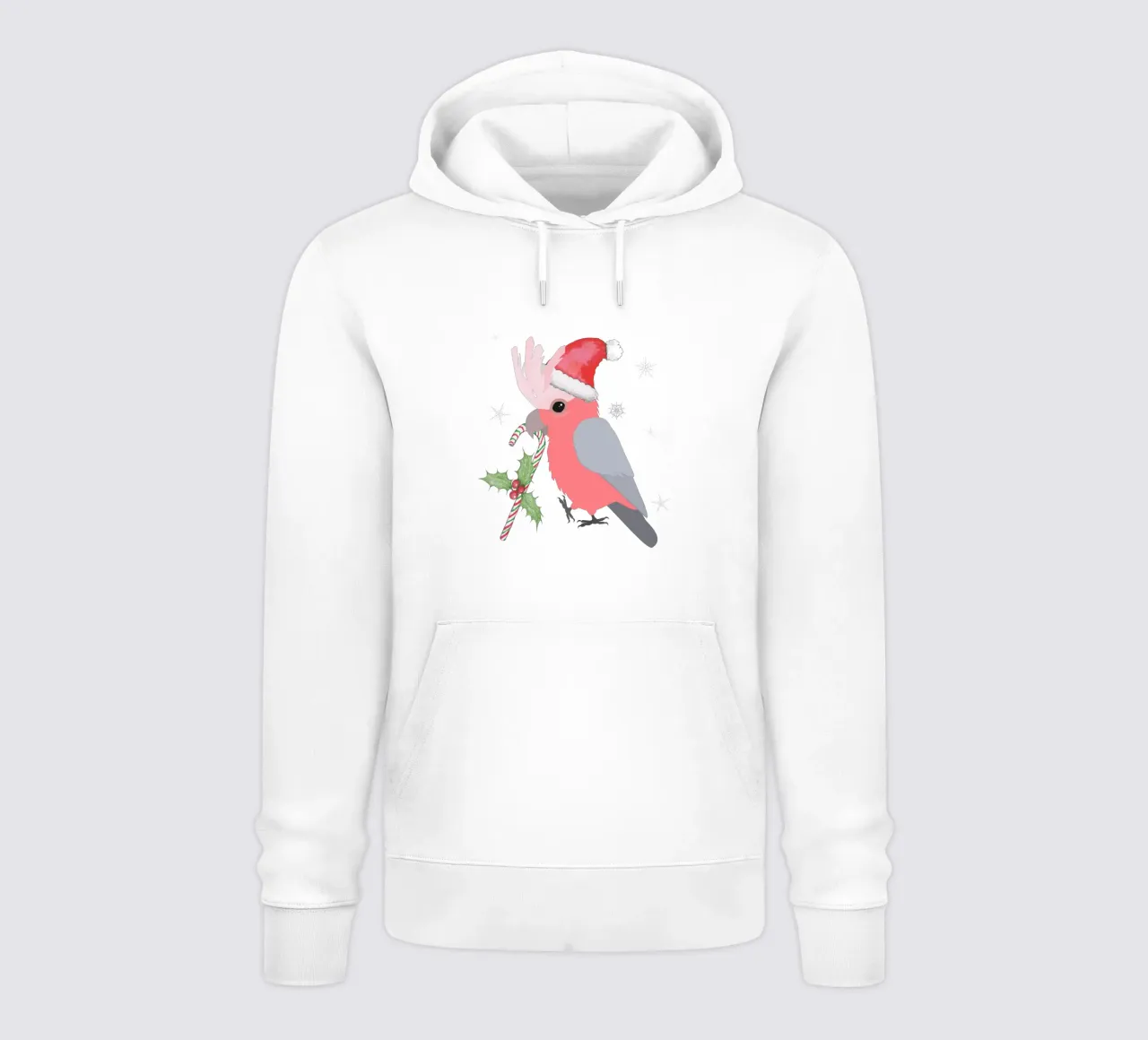 Un simpatico cacatua galah natalizio felpa con cappuccio da BwiseLizzy