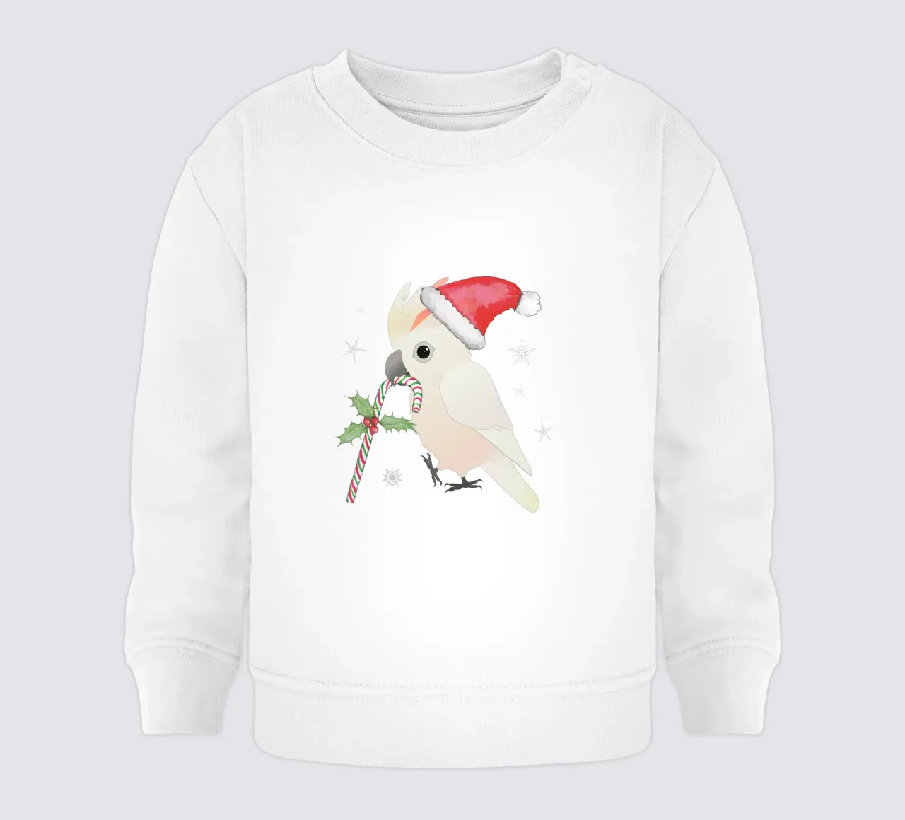 Un simpatico cacatua a cresta di salmone natalizio felpa neonato da BwiseLizzy
