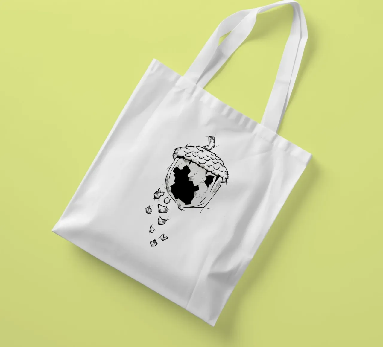 Broken nut | Lineart borsa in juta da venten